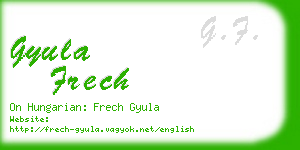 gyula frech business card